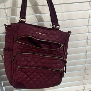 MZ Wallace Plum Quilted Tote